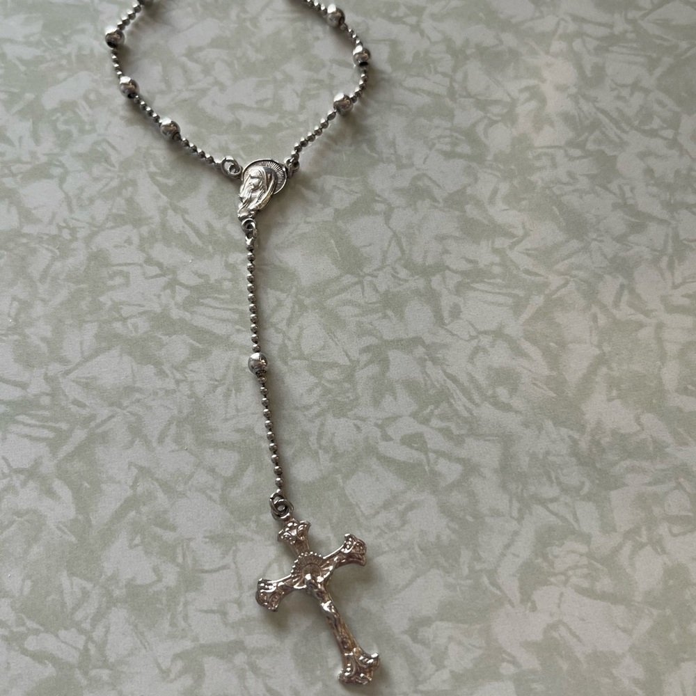 S925 Sterling Silver Elegant Rosary bracelet.